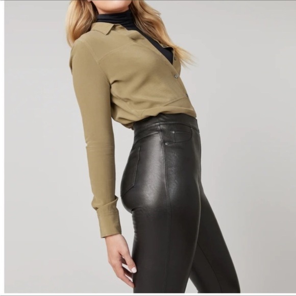 SPANX Leather-Like Ankle Skinny Pant, XL Petite - Picture 9 of 9